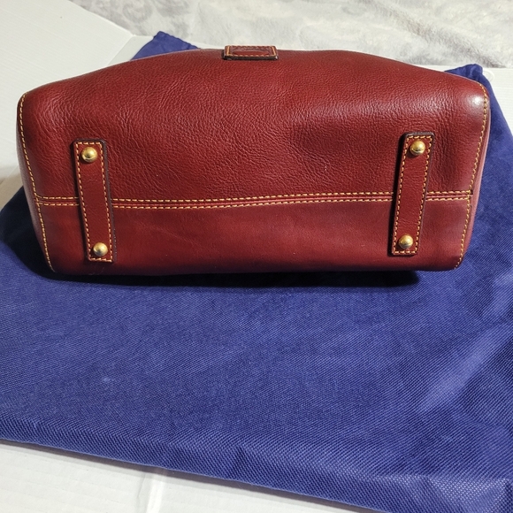 Dooney & BURKE Florentine Cameron Satchel Red, Italian Vacchetta Leather - Picture 10 of 15